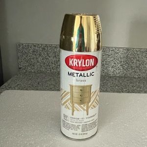 NWOT-KRYLON METALLIC Brass Paint Sealed Top Not used or opened~ 4 Arts Projects